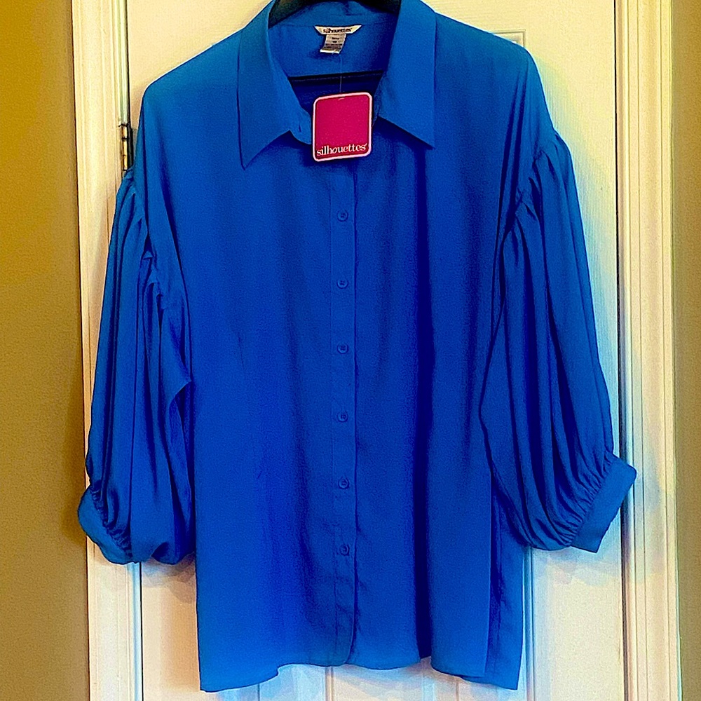 Gorgeous Silhouettes 100% Polyester 4X  Classy Top